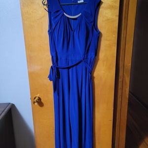 Long cobalt jumpsuit
